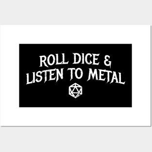 Roll Dice and Listen to Metal - DnD Posters and Art